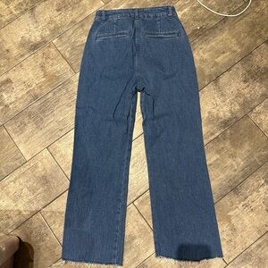 Blue Straight-Leg Jeans